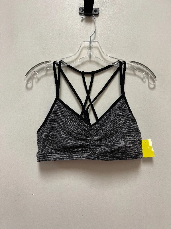 Yoga Bar for Hydration -Athletic Bra By Old Navy In Black & Grey, Size: L
