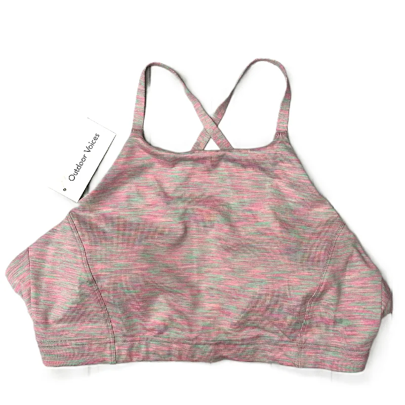 Yoga Bar with Raw Agave -Athletic Bra By Outdoor Voices In Green & Pink, Size: Xl