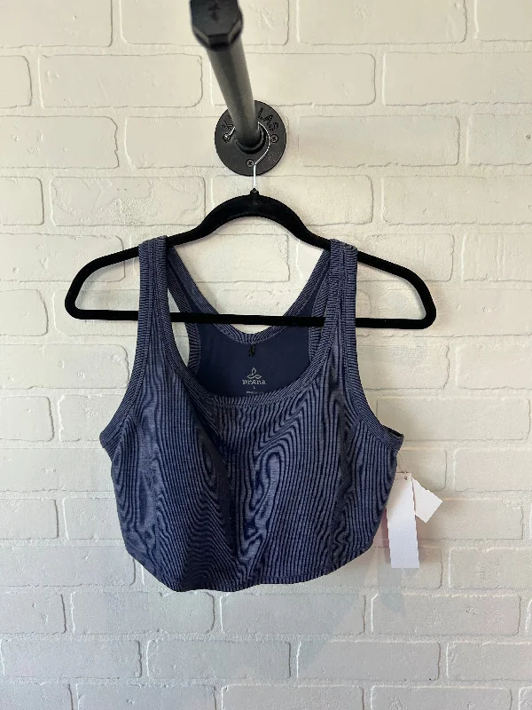 Yoga Bar with Hemp Hearts -Athletic Bra By Prana In Blue, Size: L