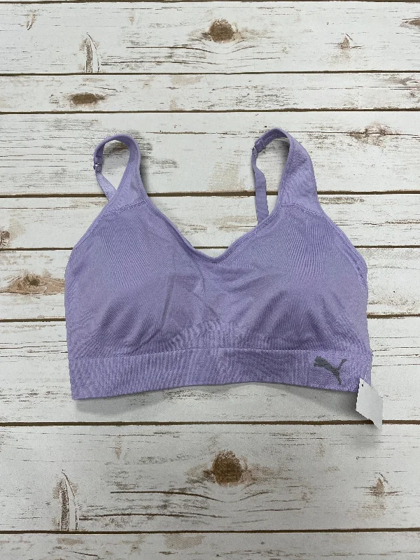Yoga Bar for Strength and Endurance -Athletic Bra By Puma In Purple, Size: Xl