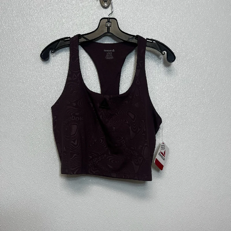 Yoga Bar with Energy-Boosting Cacao -Athletic Bra By Reebok In Eggplant, Size: L