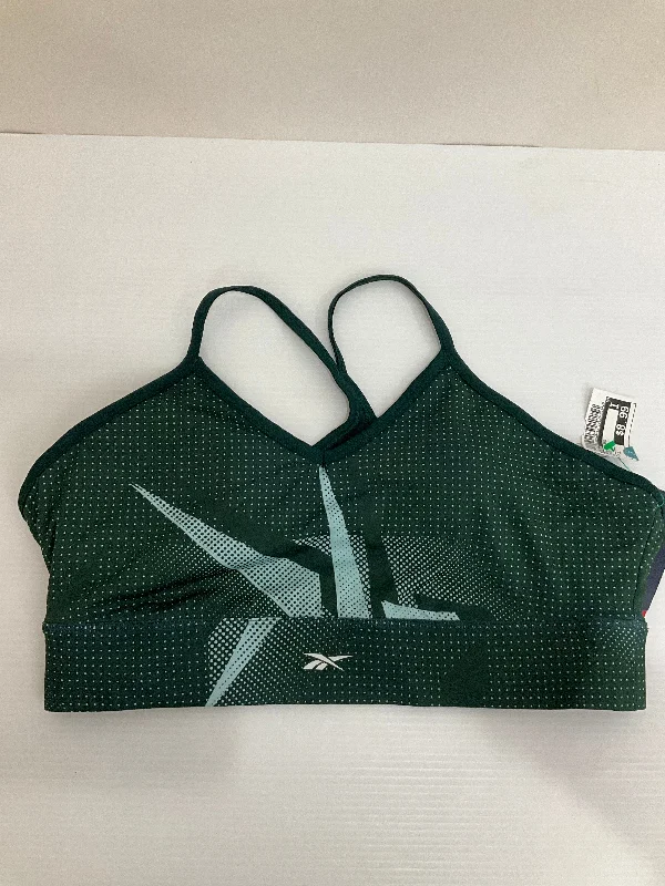 Yoga Bar with Vanilla Flavor -Athletic Bra By Reebok In Green, Size: Xl