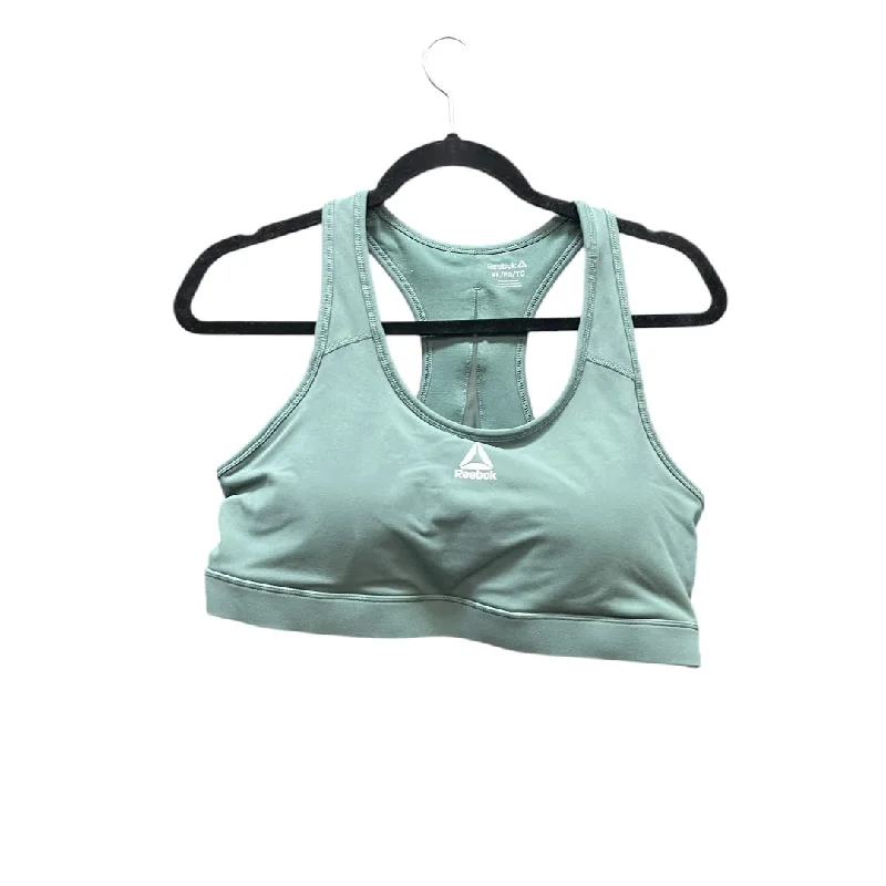 Yoga Bar for Optimal Performance -Athletic Bra By Reebok In Green, Size: Xl