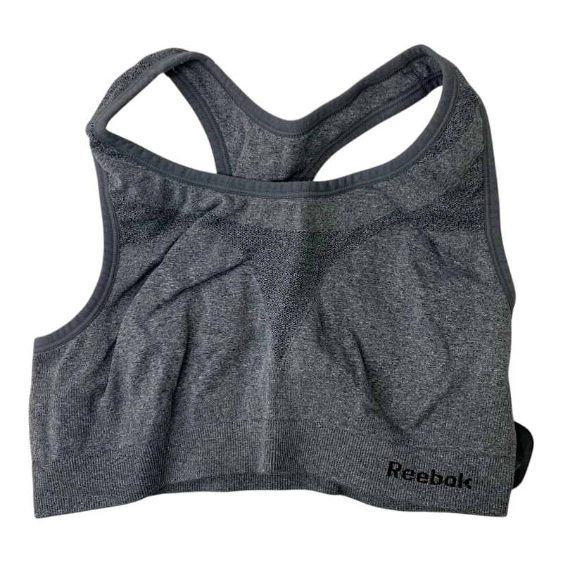 Yoga Bar with Natural Citrus Flavor -Athletic Bra By Reebok In Grey, Size: M