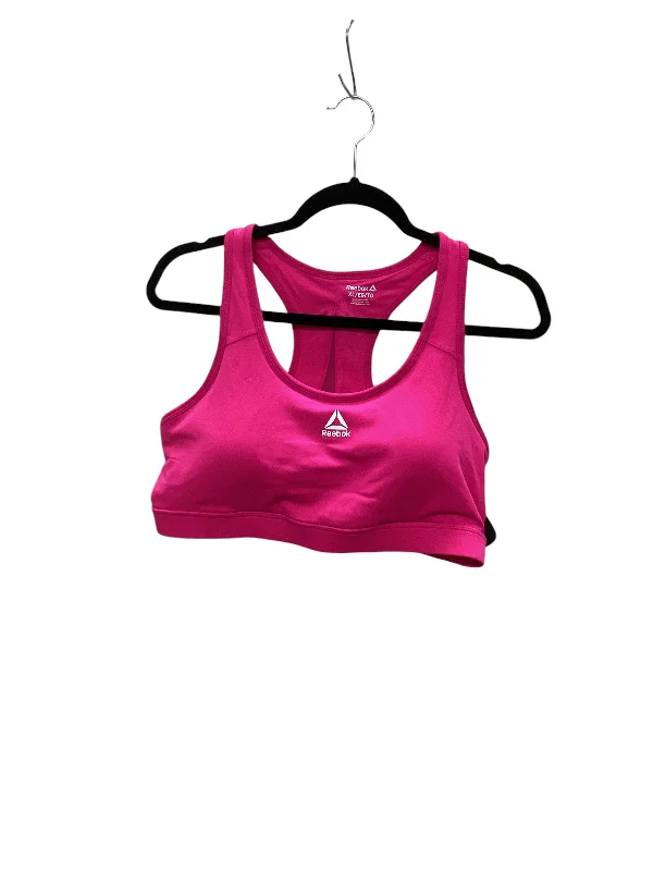 Yoga Bar with Healthy Fats -Athletic Bra By Reebok In Pink, Size: Xl