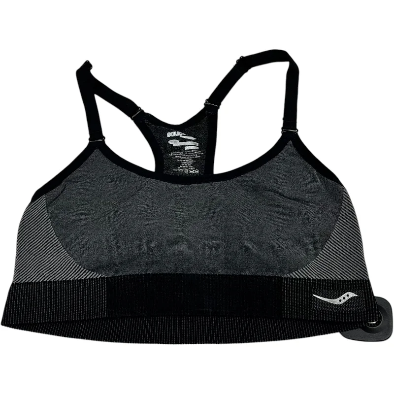 Yoga Bar for Low Sugar Snack -Athletic Bra By Saucony In Grey, Size: L