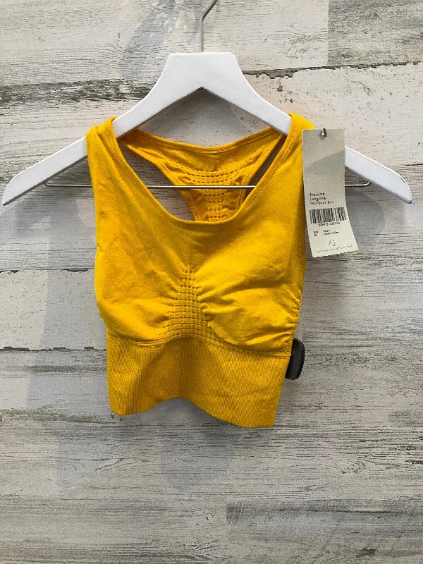 Yoga Bars with Peanut Butter -Athletic Bra By Sweaty Betty In Yellow, Size: Xs