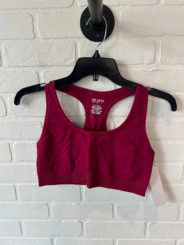 Yoga Bars with Antioxidants -Athletic Bra By Tek Gear In Red, Size: L