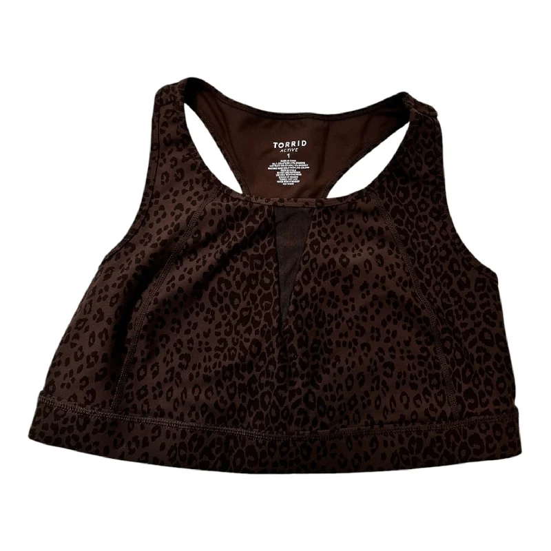Yoga Bar with Chia and Flax -Athletic Bra By Torrid In Animal Print, Size: 1x
