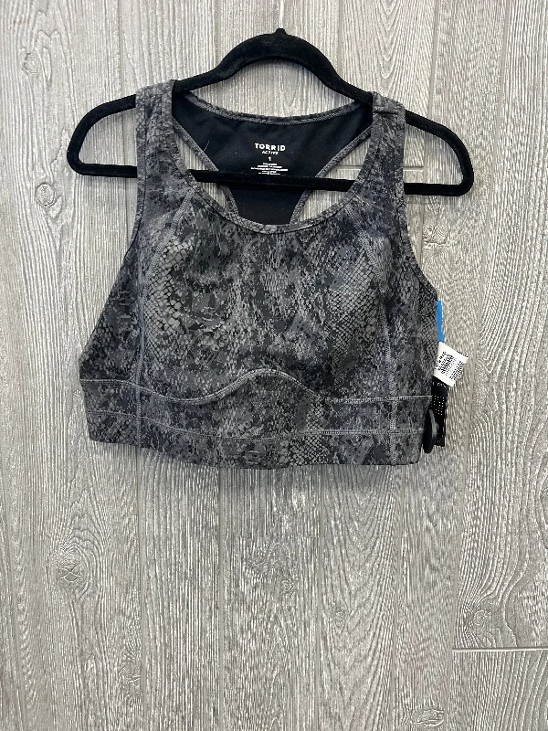 Yoga Bar for Mindful Eating -Athletic Bra By Torrid In Grey, Size: 1x