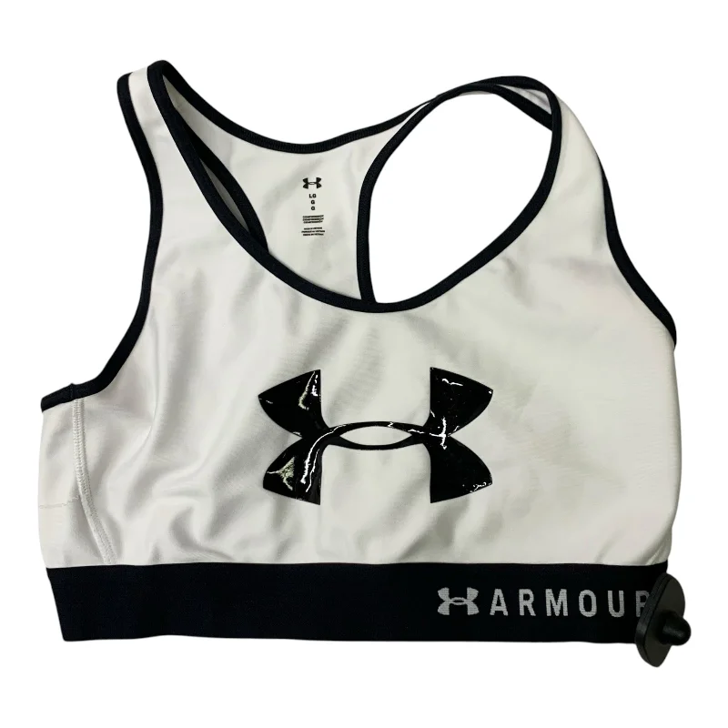 Yoga Bar for Daily Energy -Athletic Bra By Under Armour In Black & White, Size: L