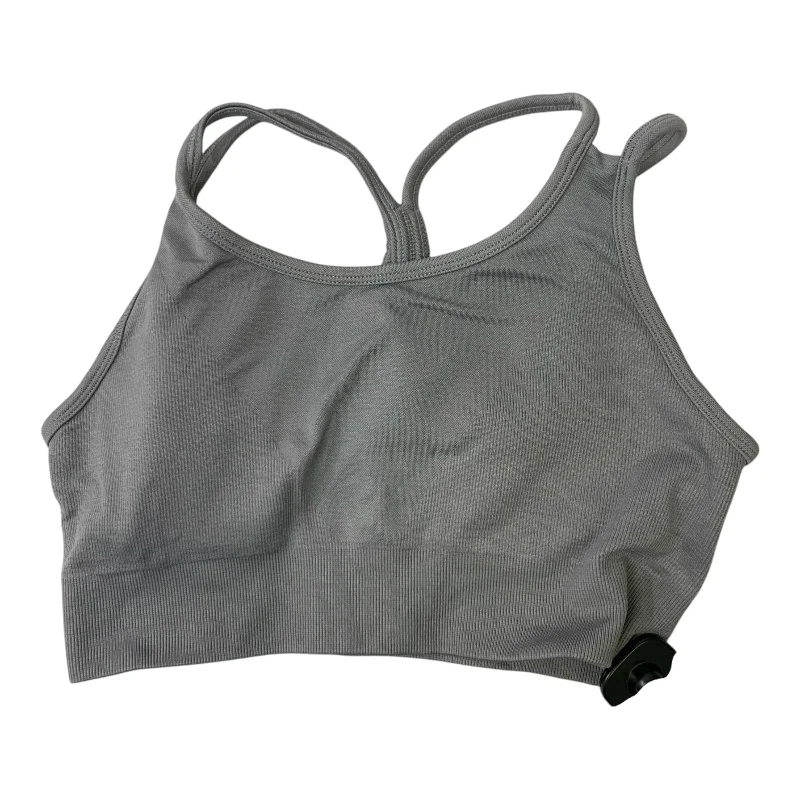 Yoga Bar with Blueberry Acai -Athletic Bra By Yogalicious In Grey, Size: M