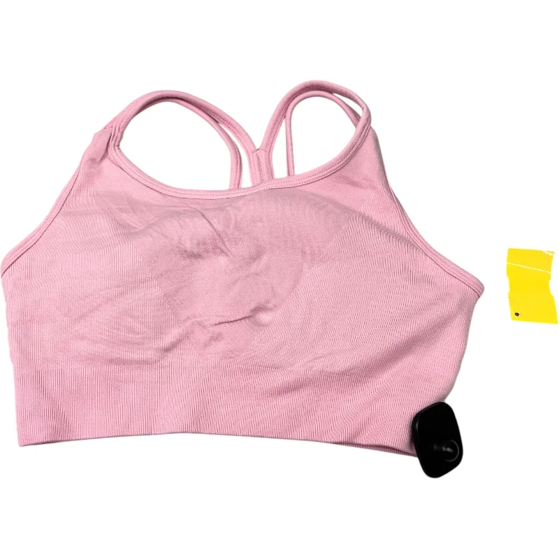 Yoga Bars for Clean Fuel -Athletic Bra By Yogalicious In Pink, Size: M