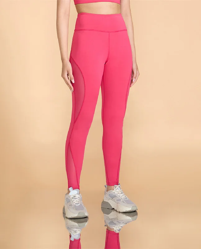 Raw Vegan Yoga Bar for Better Nutrition -Athletic High-Waisted Mesh Leggings in Second SKN