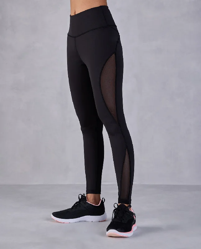 Yoga Bar for Better Flexibility -Athletic High-Waisted Mesh Leggings in Second SKN