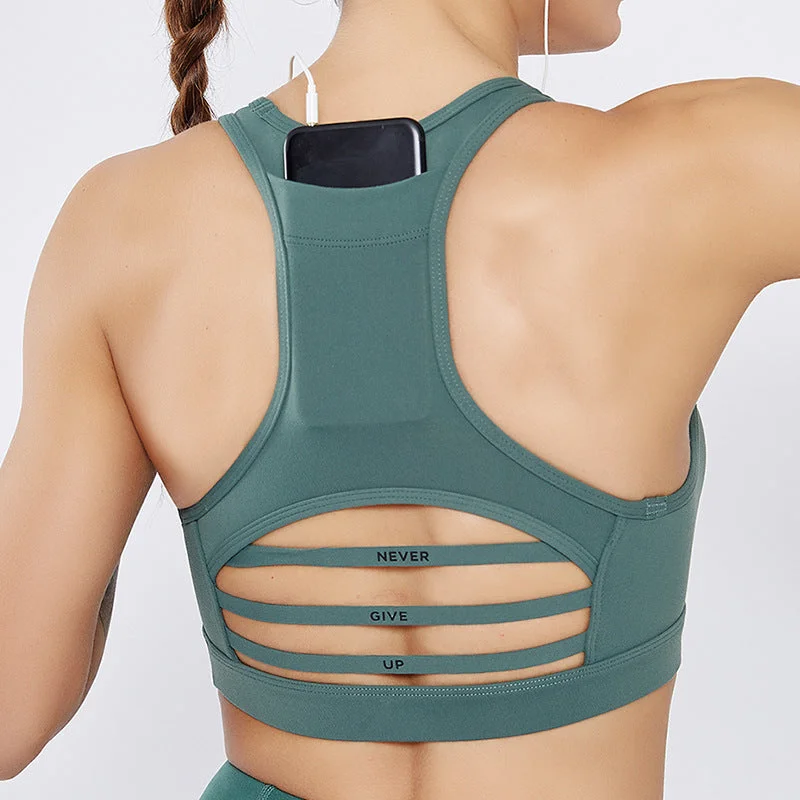 Yoga Bar for Long-Lasting Energy -Back Pocket Sports Bra