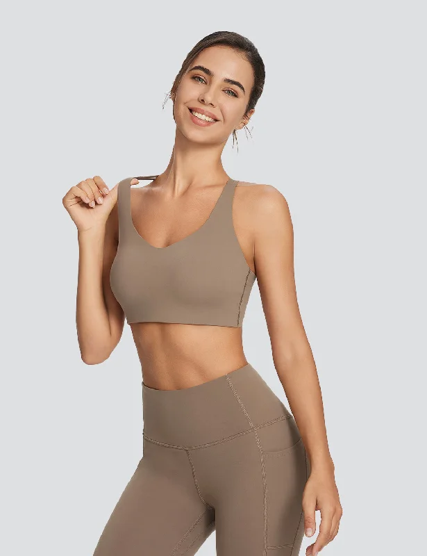 Yoga Bar with Turmeric -Nuleaf Spaghetti Strap Low Impact Bra