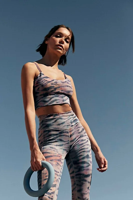 Yoga Bar with Ginger and Cinnamon -Beat The Heat Reversible Printed Bra In Tiger Combo