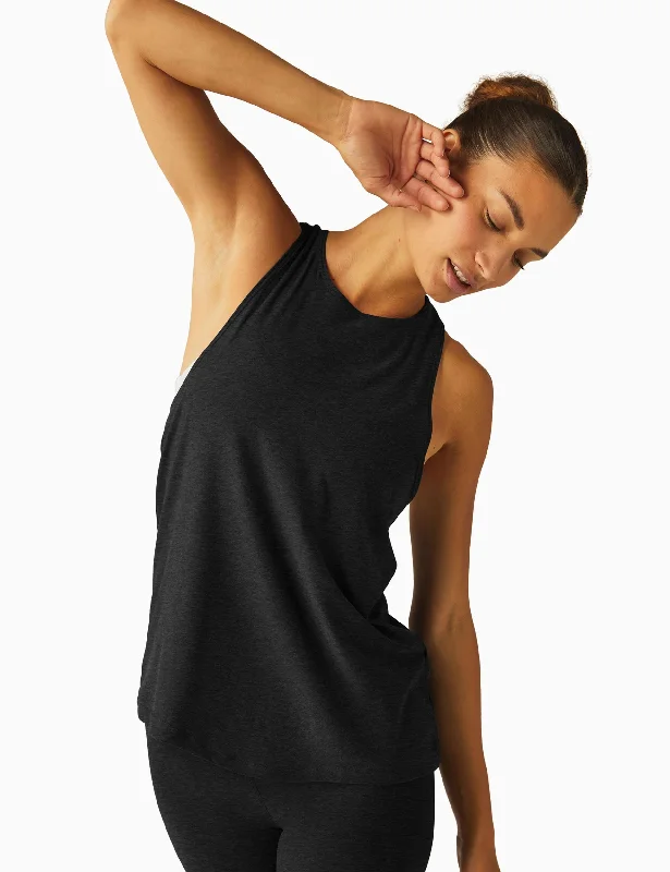 Yoga Bar with Healthy Probiotics -Featherweight Captivate Cutout Tank - Black