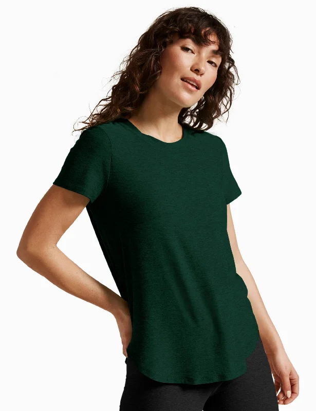 Yoga Bars for Healthy Energy -Featherweight On The Down Low Tee - Dark Spruce Green Heather Yoga Bars for Healthy Energy -Featherweight On The Down Low Tee - Dark Spruce Green Heather