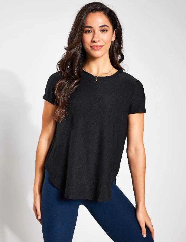 Yoga Bar with Quinoa and Protein -Featherweight On The Down Low Tee - Darkest Night