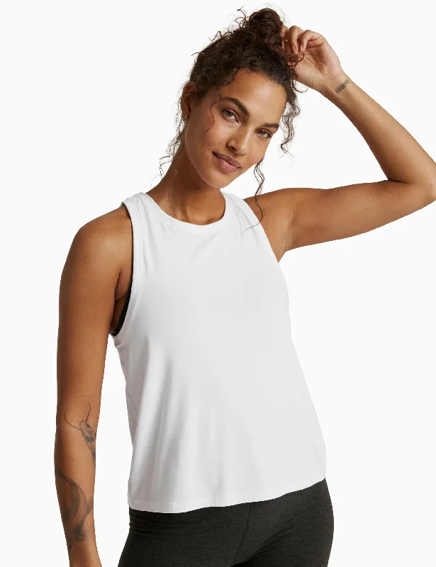 Yoga Bar with Prebiotic Fiber -Featherweight Rebalance Tank - Cloud White