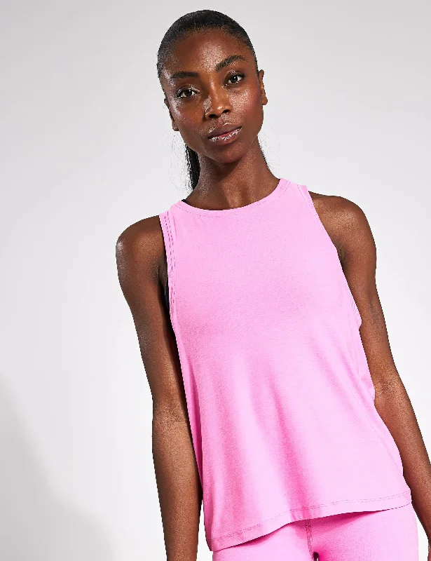 Yoga Bar with Hemp and Chia Seeds -Featherweight Rebalance Tank - Pink Bloom Heather