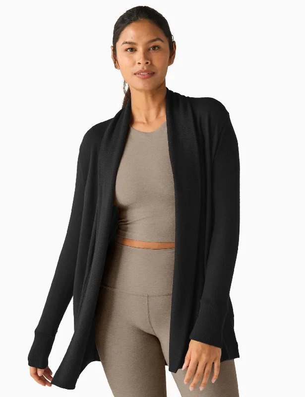 Yoga Bar with Mango for Tropical Flavor -Relax Rib Cardigan - Black