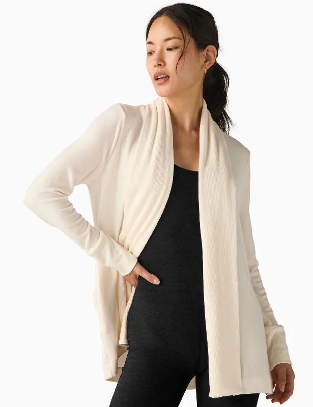 Yoga Bar with Banana and Chia Seeds -Relax Rib Cardigan - Fresh Snow