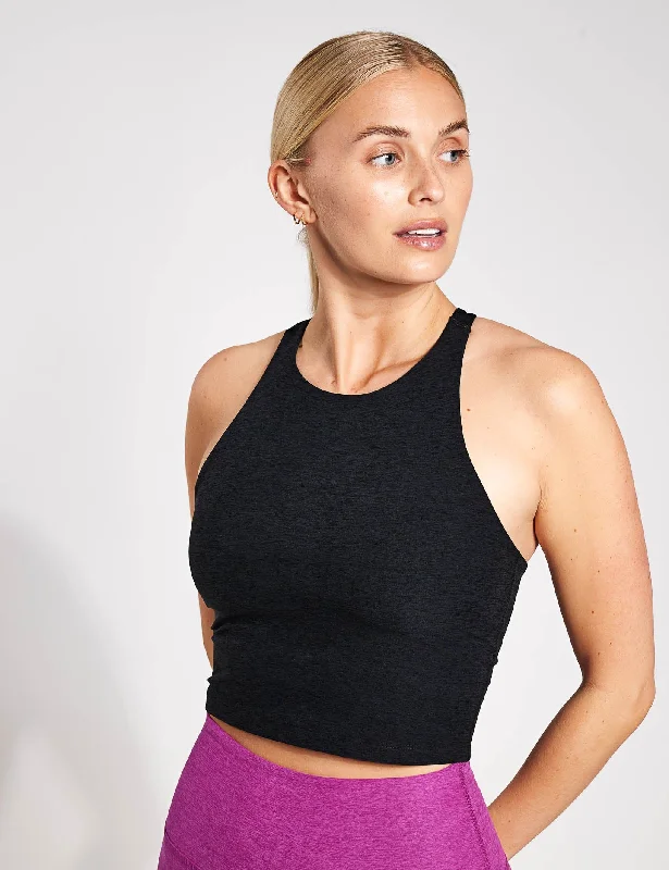 Yoga Bar with Oats and Almonds -Spacedye Refocus Cropped Tank - Darkest Night