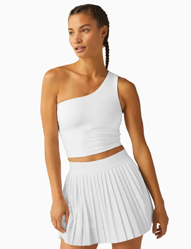 Organic Yoga Bars with High Fiber -Spacedye The Bold Shoulder Cropped Tank - Cloud White Organic Yoga Bars with High Fiber -Spacedye The Bold Shoulder Cropped Tank - Cloud White