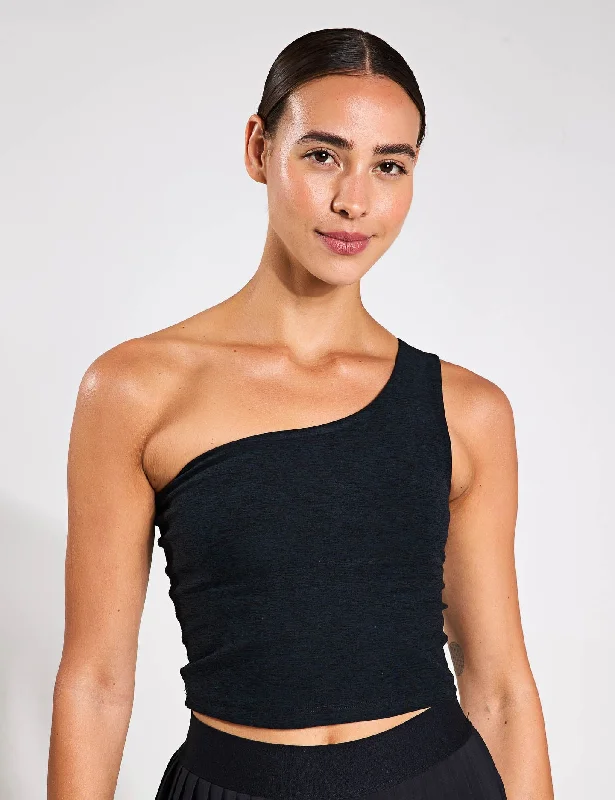 Yoga Bars for Nutrient-Dense Energy -Spacedye The Bold Shoulder Cropped Tank - Darkest Night Yoga Bars for Nutrient-Dense Energy -Spacedye The Bold Shoulder Cropped Tank - Darkest Night