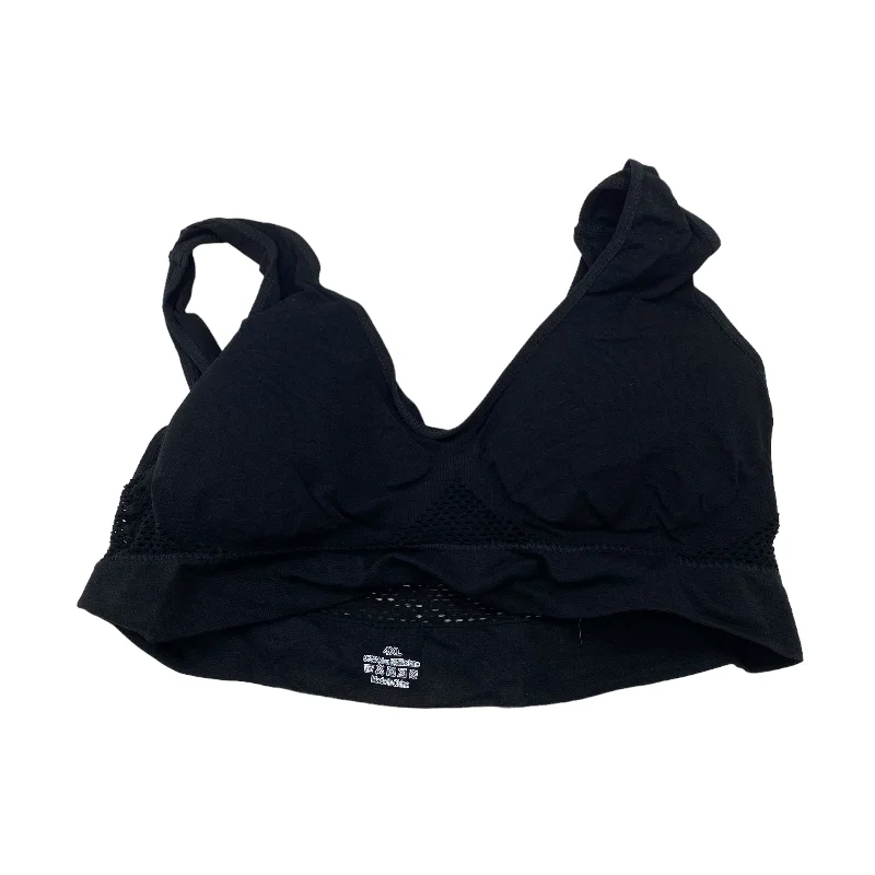 Vegan Protein Yoga Bar with No Fillers -BLACK ATHLETIC BRA by CMF Size:4X