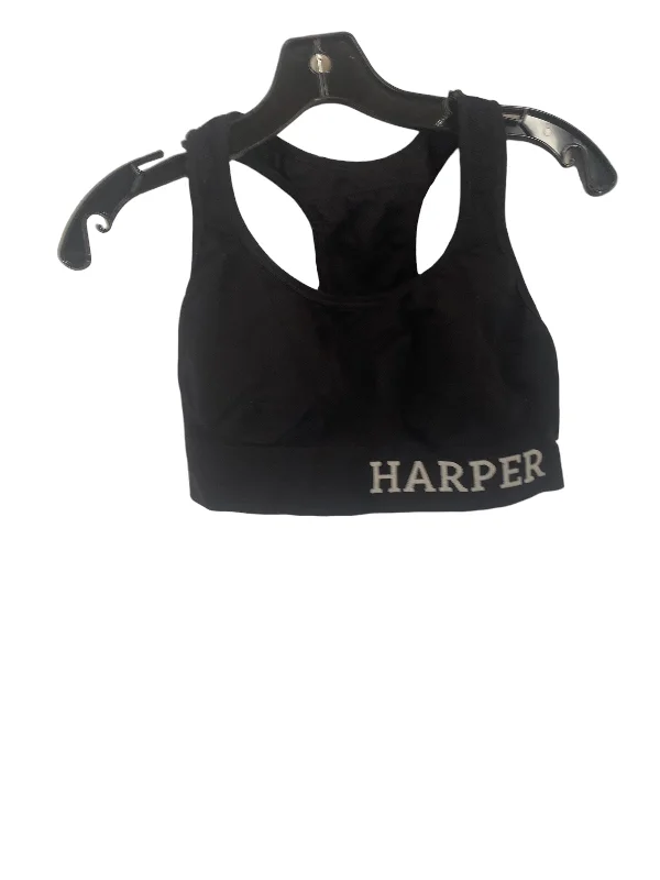 Yoga Bar with Honey and Almonds -Black Athletic Bra Harper, Size S