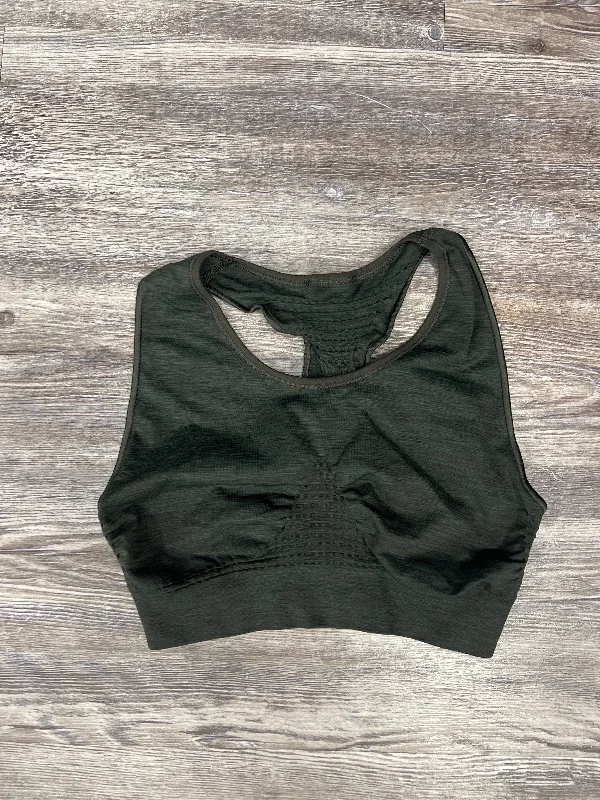 Yoga Bar for Lean Protein -Black & Green Athletic Bra Sweaty Betty, Size L