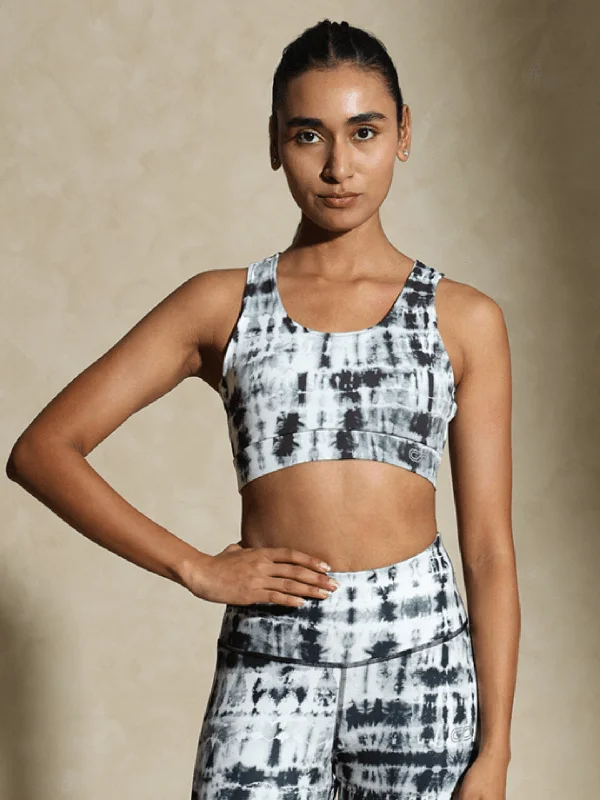 Yoga Bar with Antioxidants and Fiber -Black Shibori Luxe Crop Top