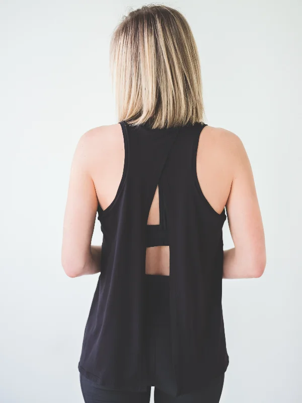 Yoga Bar with Salt for Electrolytes -Black Tie Back Tank