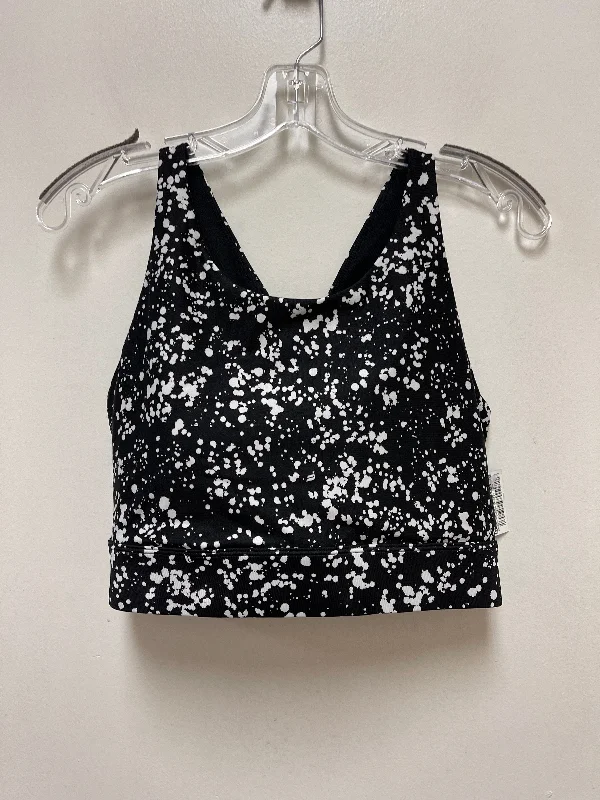 Yoga Bar with Mushroom Extract -Black & White Athletic Bra Fabletics, Size L