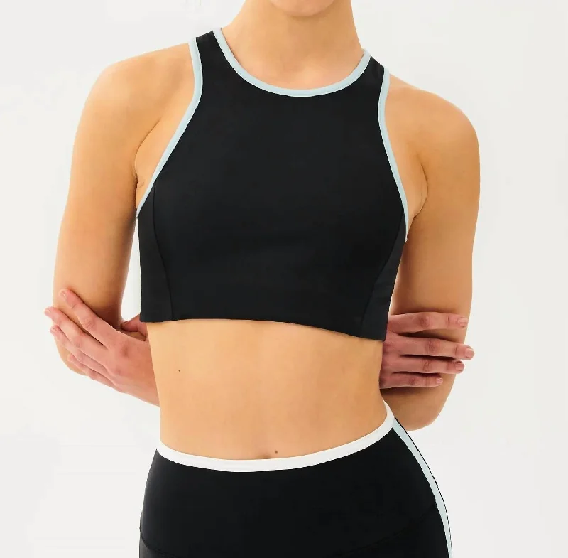 Yoga Bar with Coconut Oil for Smoothness -Blake Rigor Bra In Black/teal