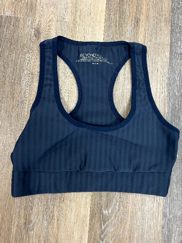 Yoga Bar with Moringa and Matcha -Blue Athletic Bra Beyond Yoga, Size M