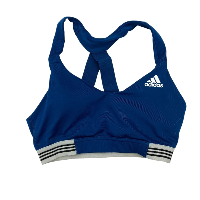 Yoga Bar with Hemp Protein for Recovery -BLUE ATHLETIC BRA by ADIDAS Size:S