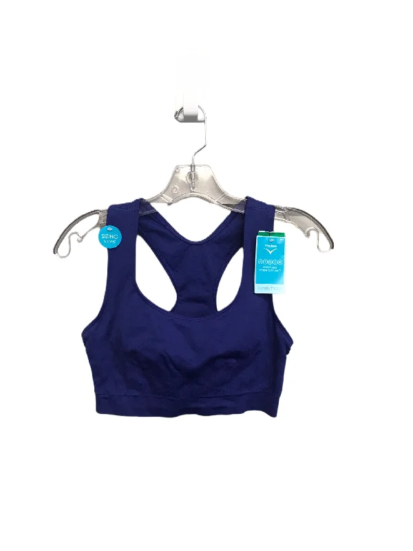 Yoga Bar for Post-Workout Recovery -Blue Athletic Bra By Barely There Size: L