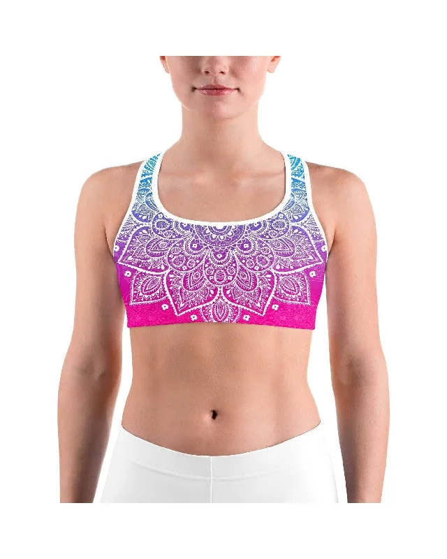 Yoga Bar Protein Snacks -Blue to Pink Mandala Sports bra
