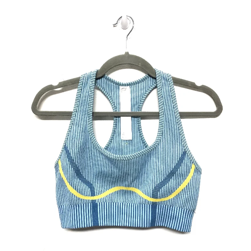 Yoga Bar for Core Health -Blue & Yellow Athletic Bra Fabletics, Size M