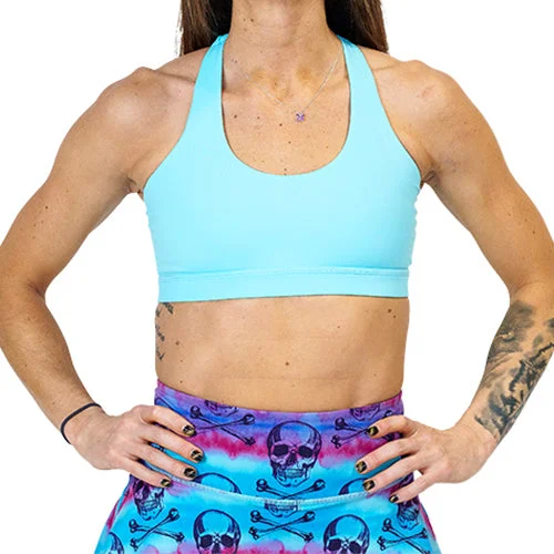 Yoga Bar with Aloe Vera -Butterfly Back Bra | Bombshell Blue