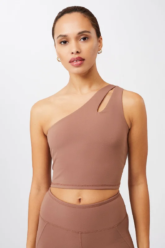 Yoga Bar with Natural Fruit Sweeteners -Cropped Shoulder Top (Cappuccino)