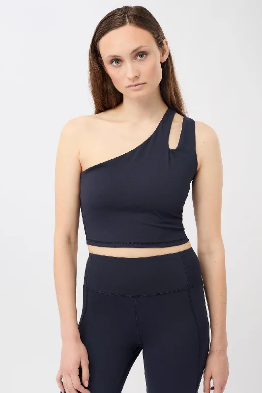Yoga Bar with Cacao for Antioxidants -Cropped Shoulder Top (Night Sky)