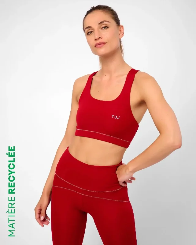 Yoga Bar for Long-Lasting Energy -BANDHA red yoga bra