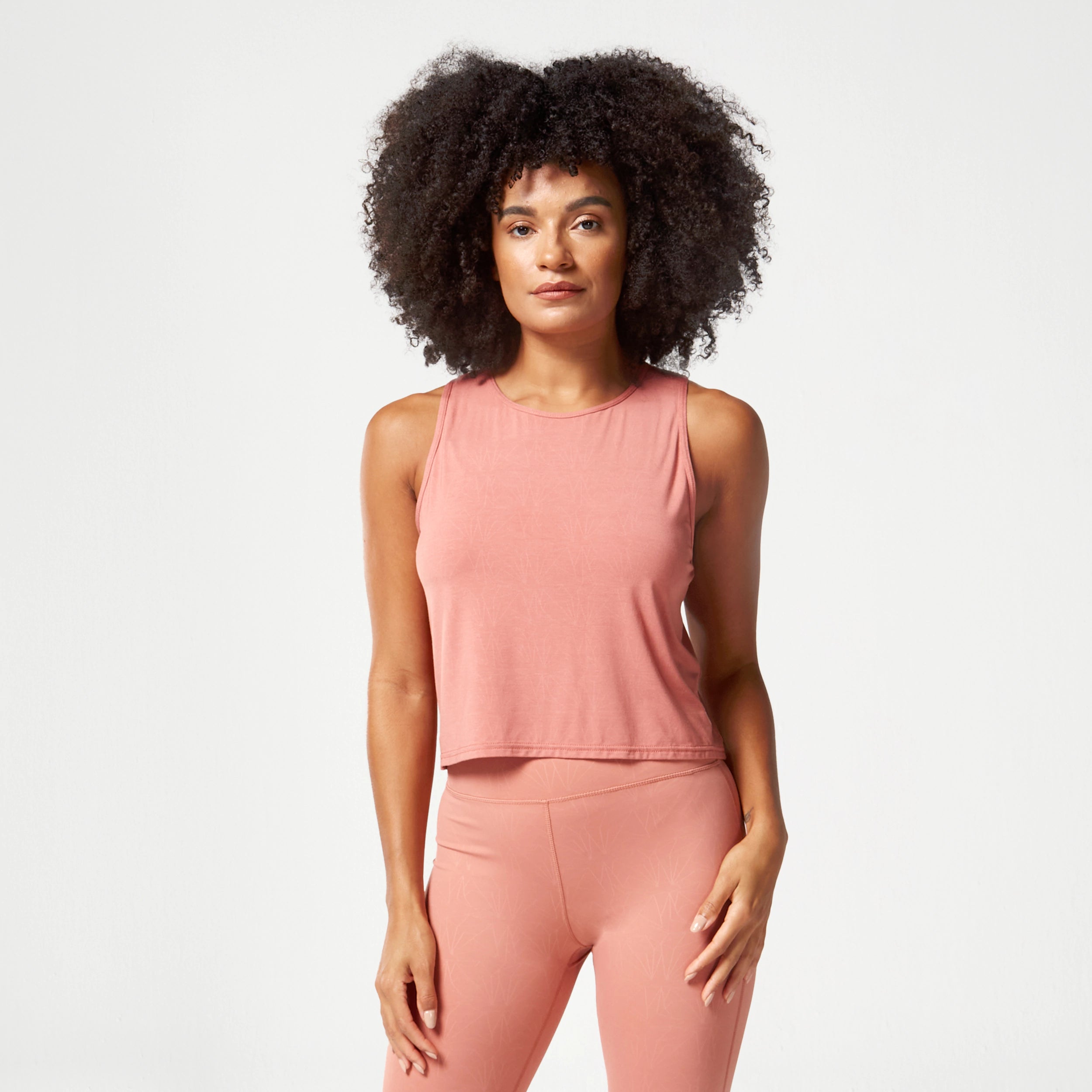 Yoga Bar with Blueberries -Breeze Camo Tank - Light Mahogany