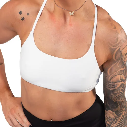 Yoga Bars with Plant Protein -Breezy Bra | White